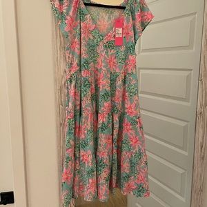 Lilly Pulitzer Kawai flutter sleeve dress brand new!